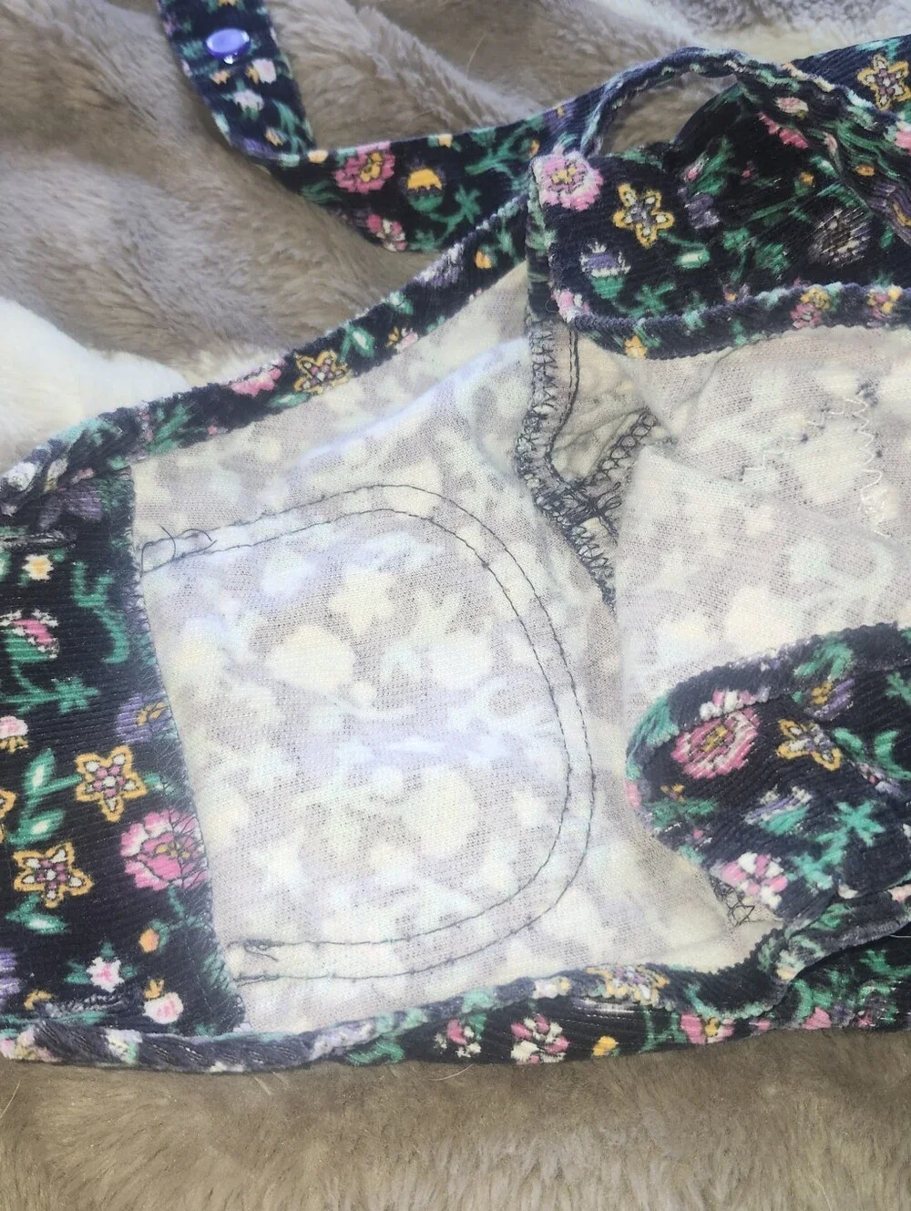 Girls Oshkosh B Gosh Floral Vestbak Vintage Overalls